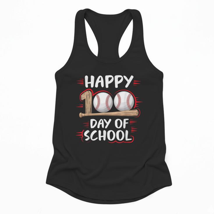 100 Days Of School Baseball Theme Kids Teens Boys 100th Day Flowy Tank
