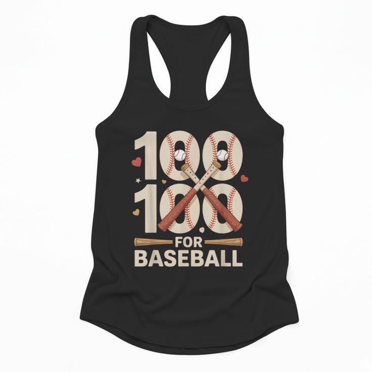 100 Days Of School Baseball Love Valentine’s Day Men Women Flowy Tank
