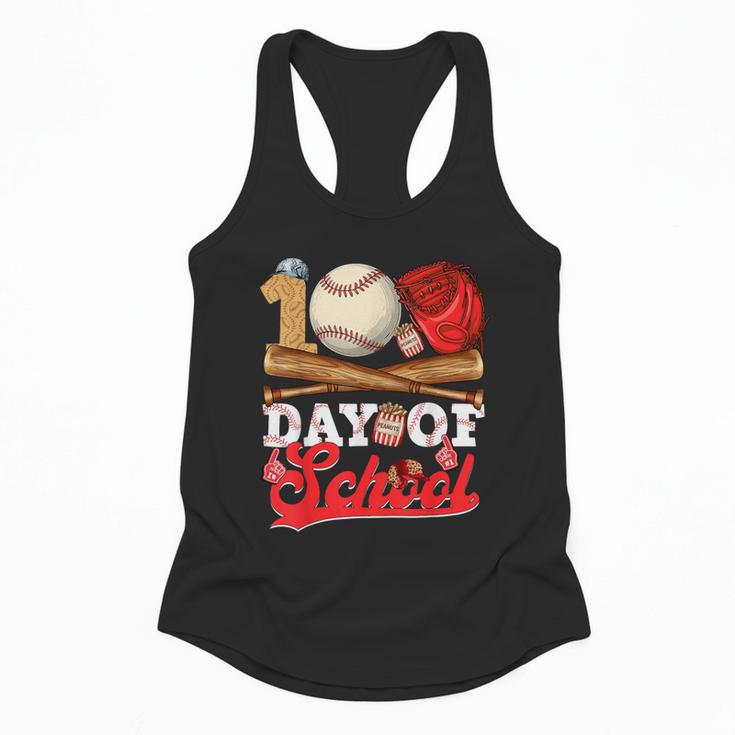 100 Days Of School Baseball Player Sports Game Teacher Kid Flowy Tank