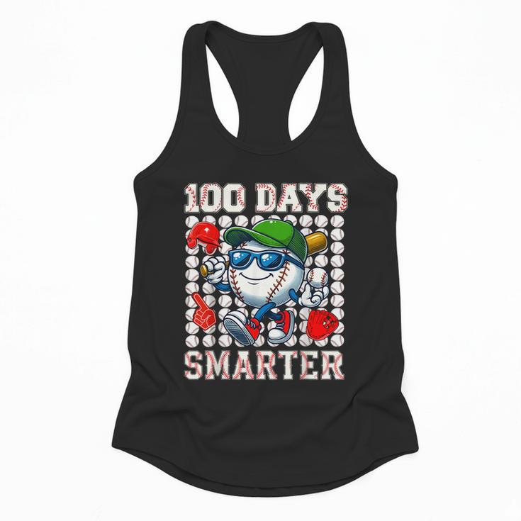 100 Days Smarter Baseball 100 Days Of School Boy Girl Kid Flowy Tank