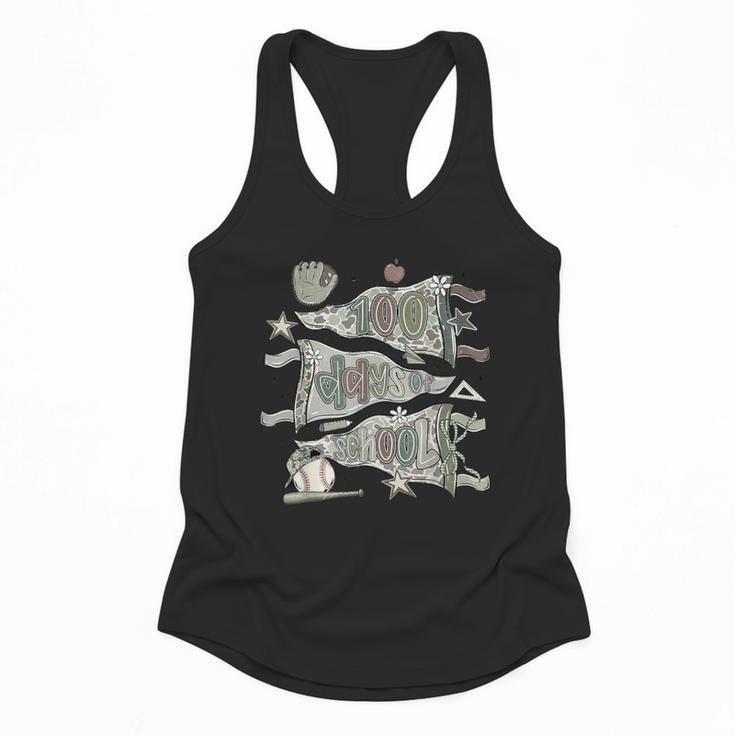 100 Days Smarter Baseball Sport School Celebration Flowy Tank