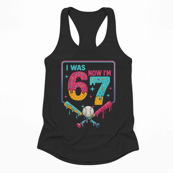 I Was 6 Now Im 7 Ice Cream Drip Baseball For Men Women Kids Flowy Tank