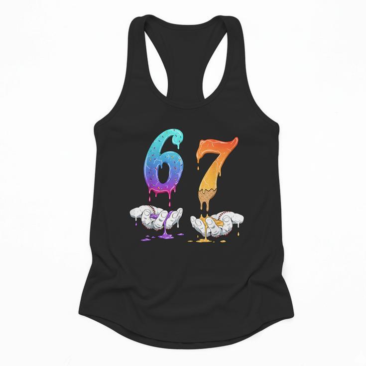 6 7 Six Seven Meme Hands Ice Cream Baseball Drip Boy Girl Flowy Tank