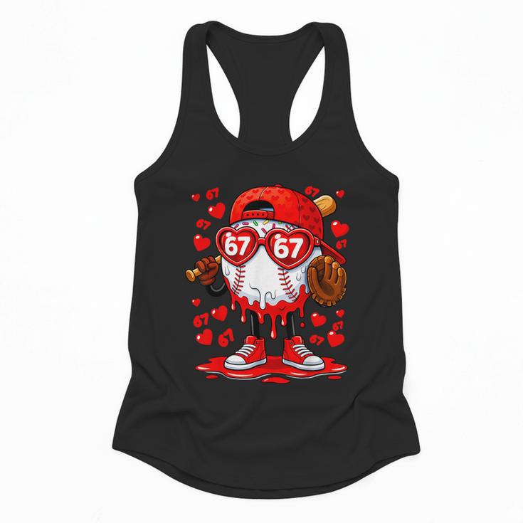 67 Baseball Drip Valentine's Day Flowy Tank