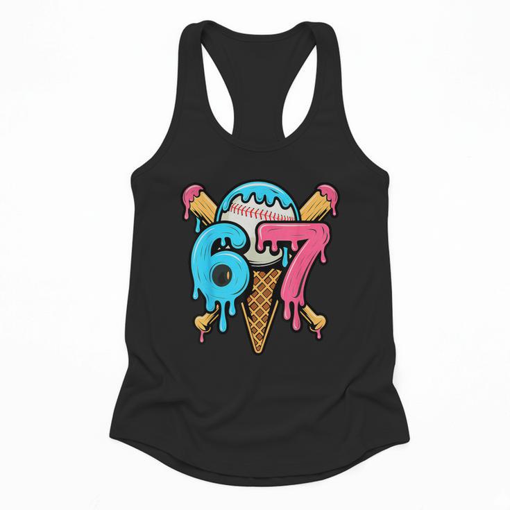 67 Baseball Ice Cream Drip Player Flowy Tank