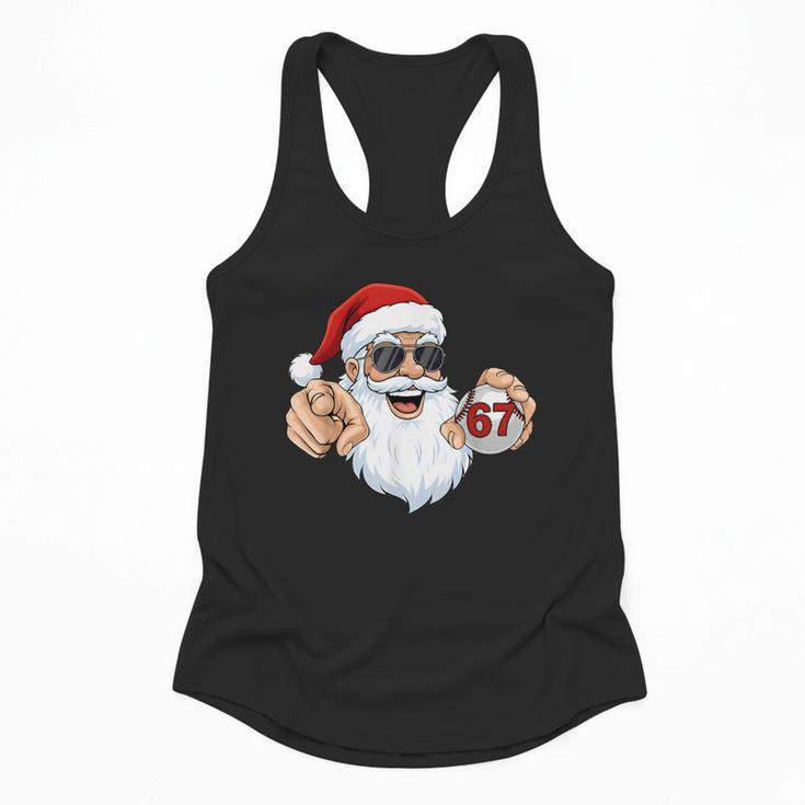 67 Baseball Santa Six Seven Meme Christmas Men Women Kids Flowy Tank