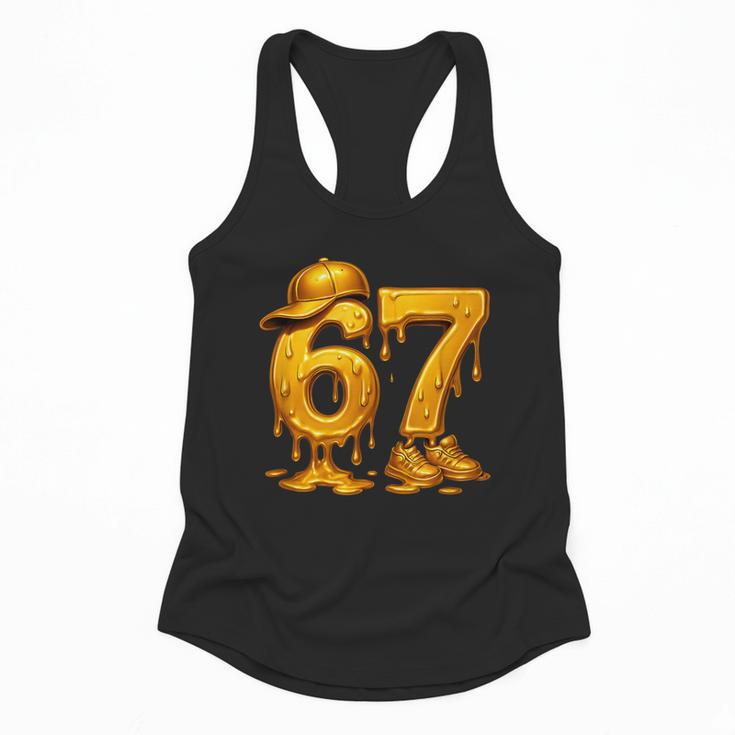 67 Brain Rot Meme Baseball Ice Cream Drip For Kids & Teens Flowy Tank