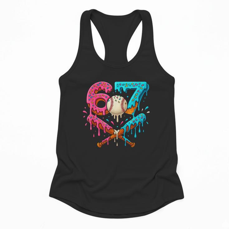 67 Ice Cream Drip Baseball Meme – Six Seven Gen Alpha Flowy Tank