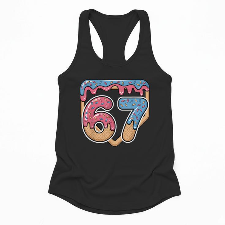 67 Ice Cream Drip Meme Baseball Flowy Tank