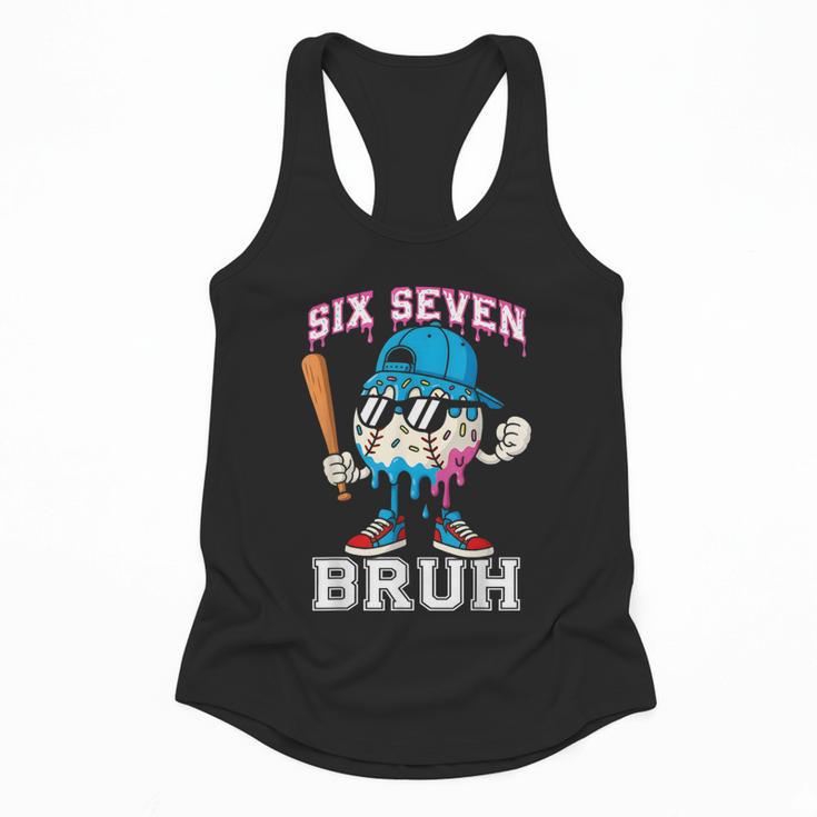 67 Six Seven Baseball Ice Cream Drip Number 67 Player Flowy Tank