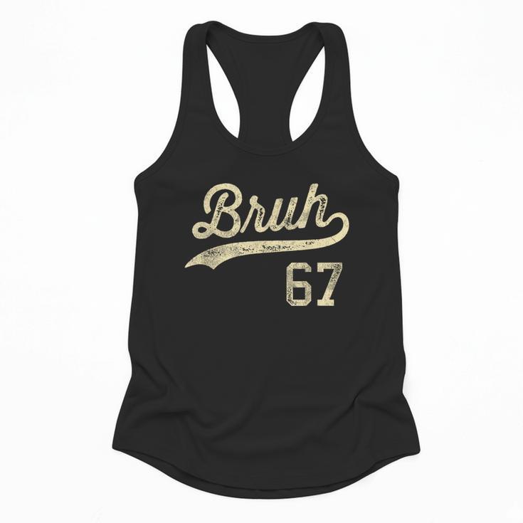 67 Six Seven Bruh Meme Baseball Style Vintage Flowy Tank