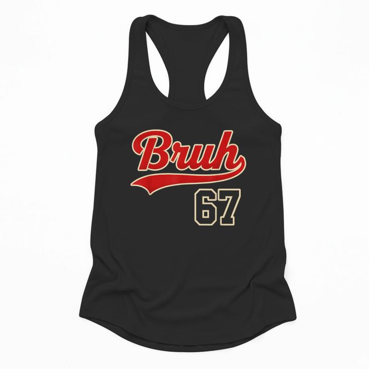67 Six Seven Bruh Meme Baseball Vintage Style Men Boys Flowy Tank