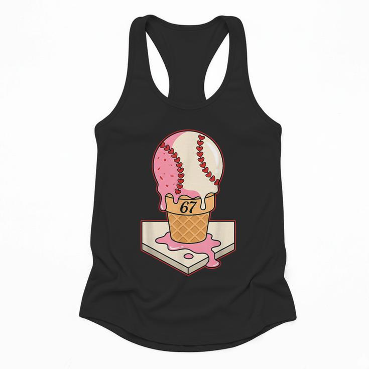 67 Tee Baseball Creamy Dripping Graphic Sixty-Seven Clothes Flowy Tank