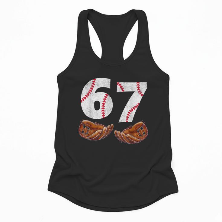 67 Trend Baseball Glove Number Style Flowy Tank