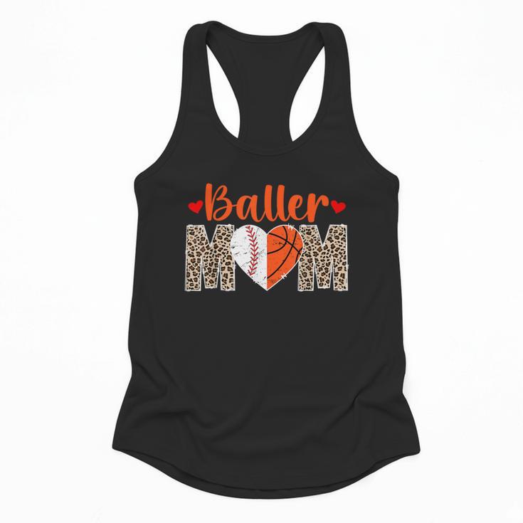 Baller Mom Leopard Basketball Baseball Mom Flowy Tank