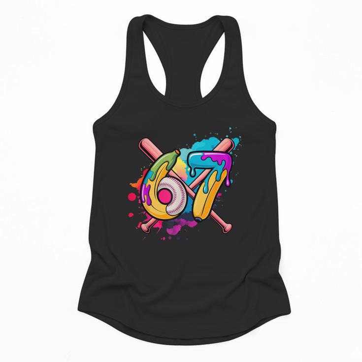 Banana Baseball 67 Ice Cream Drip Meme Flowy Tank