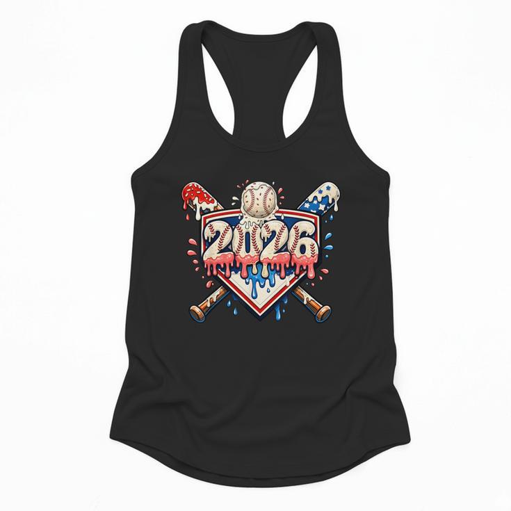 Baseball 2026 Ice Cream Drip Bats For Boys Birthday Graphic Flowy Tank
