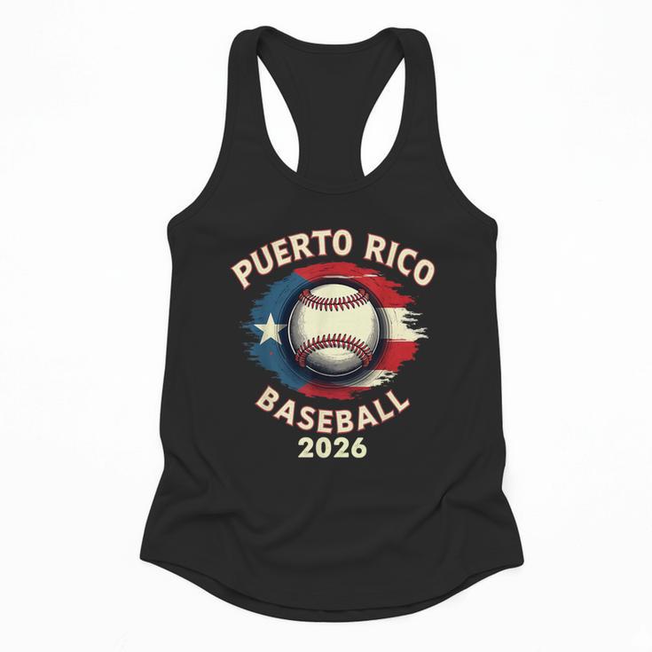 Baseball 2026 Puerto Rico Island Pride Sports Theme Flowy Tank