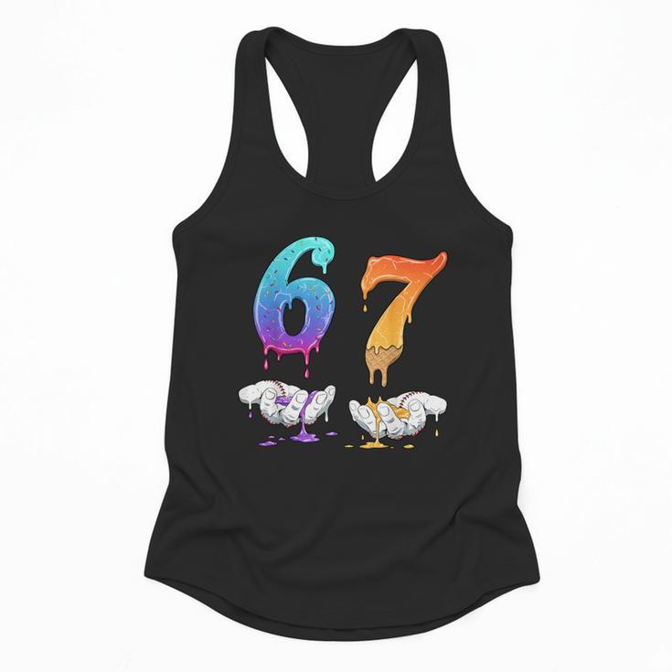 Baseball 67 Ice Cream Drip Six Seven Boys Meme Flowy Tank
