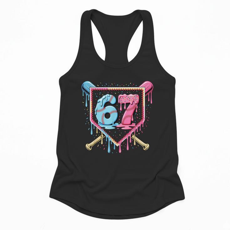 Baseball 67 Ice Cream Drip Six Seven Meme Boy Girl Kid Flowy Tank