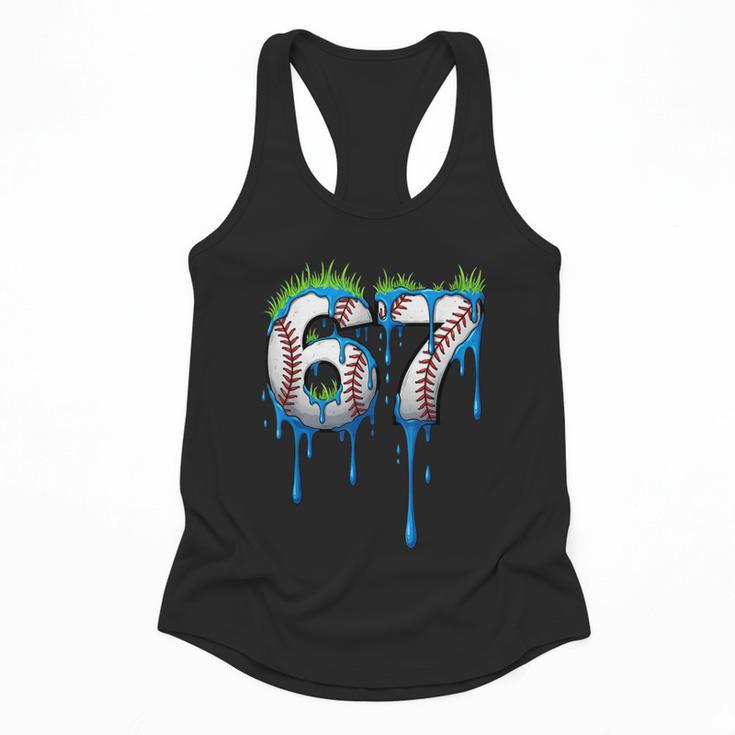 Baseball 67 Six Seven Gen Alpha Meme Blue Drip Boys Flowy Tank