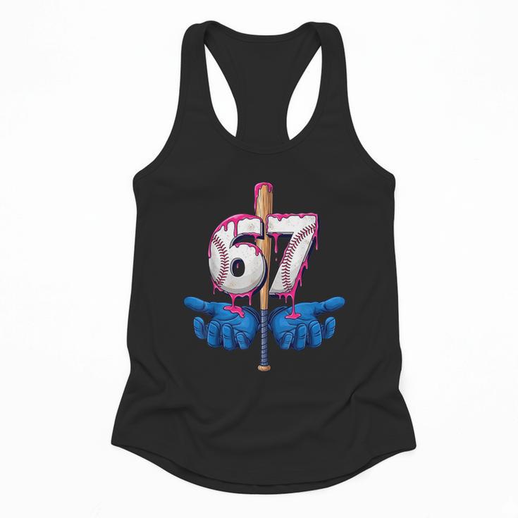 Baseball 67 Six Seven Gen Alpha Meme Drip Flowy Tank