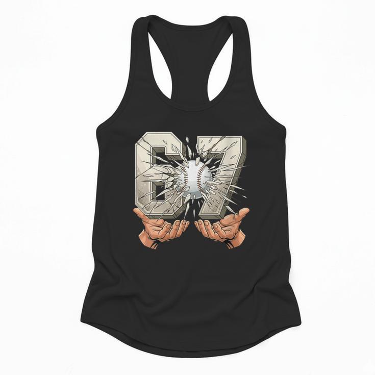 Baseball 67 Six Seven Gen Alpha Meme Flowy Tank