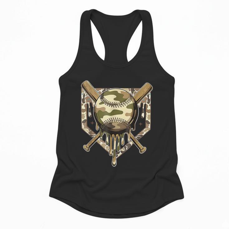 Baseball Drip For Boys Ice Cream Dripping Boys Baseball Camo Flowy Tank