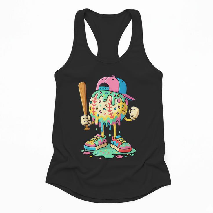 Baseball Drip For Boys Ice Cream Drip Baseball Sport Flowy Tank