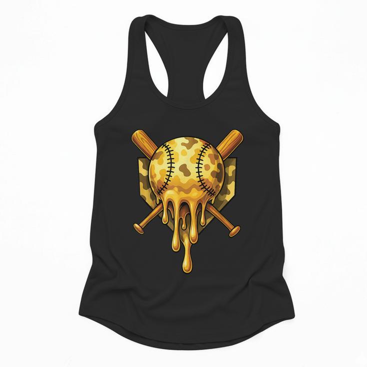 Baseball Drip Ice Cream Camo Cool Flowy Tank