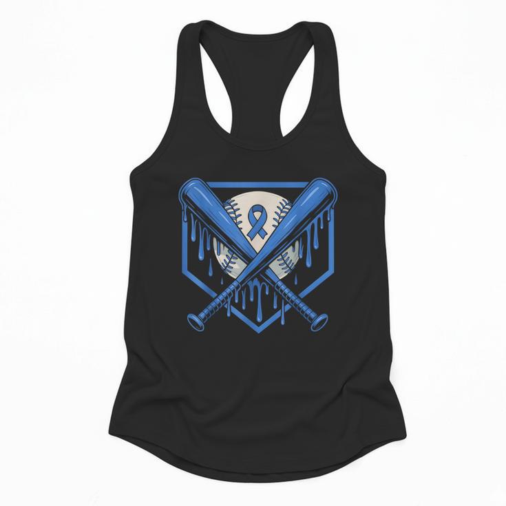 Baseball Drip Ice Cream Diabetes Awareness Ribbon Boys Girls Flowy Tank