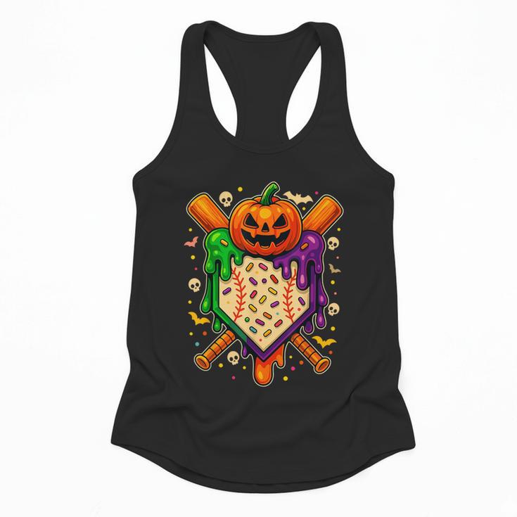 Baseball Drip Ice Cream Drip Halloween Baseball Lovers Flowy Tank