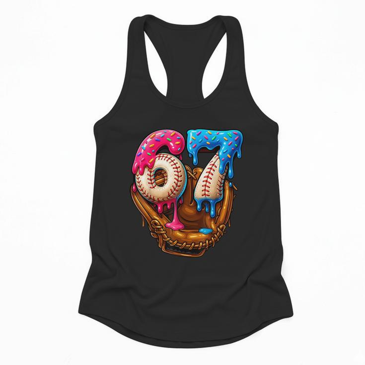 Baseball Drip Ice Cream Number 67 Player Or 67th Birthday Flowy Tank