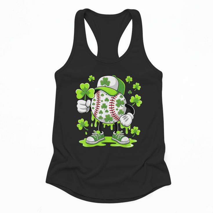 Baseball Drip Ice Cream Shamrock Irish St Patricks Men Flowy Tank
