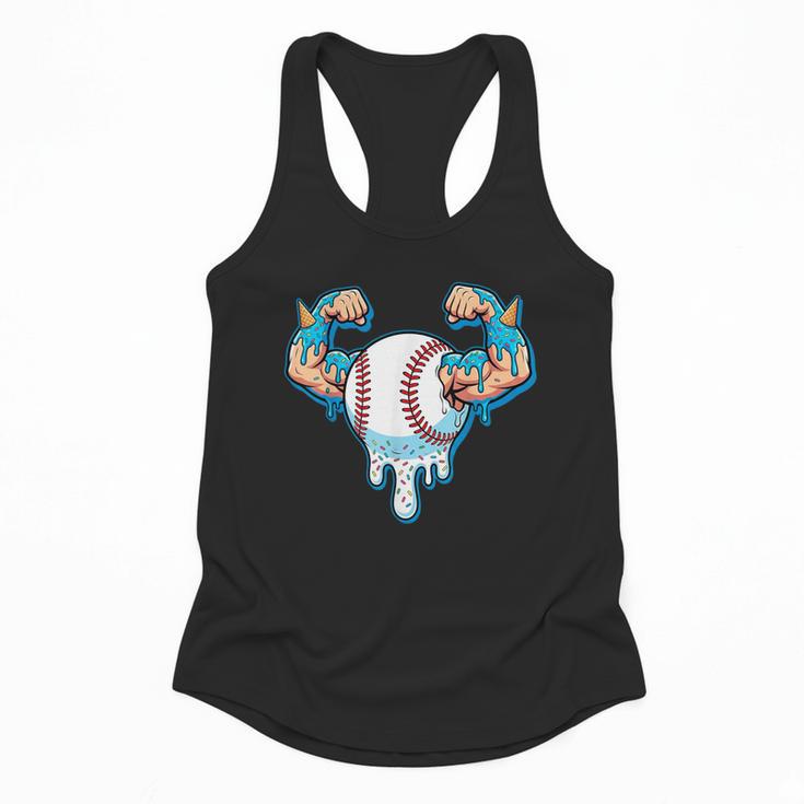 Baseball Drip Ice Cream Strong Character Flowy Tank