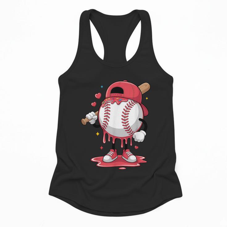 Baseball Drip Icecream Boy Kids Valentine Flowy Tank