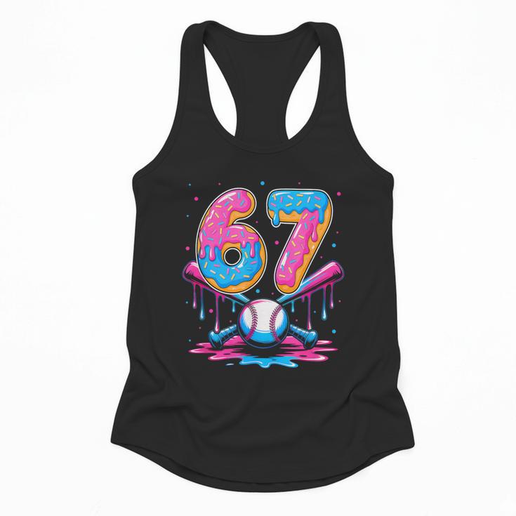 Baseball Drip Number 67 Player 67Th Birthday Baseball Meme Flowy Tank