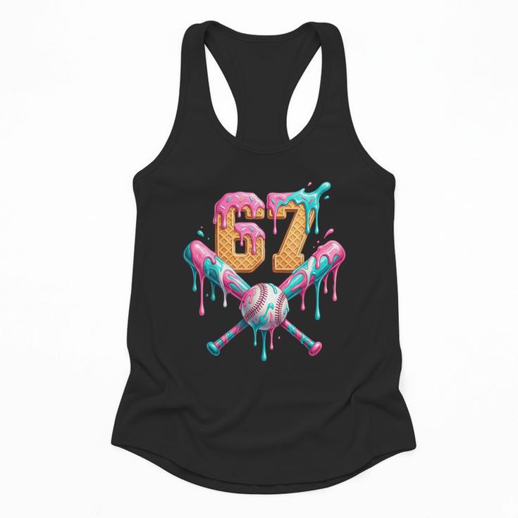 Baseball Drip Number 67 Player Flowy Tank