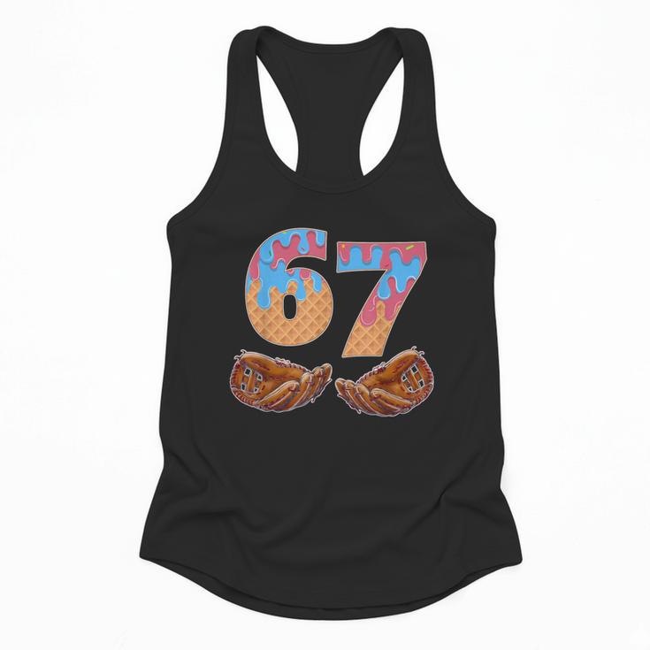 Baseball Drip Number 67 Player Six Seven Meme Flowy Tank