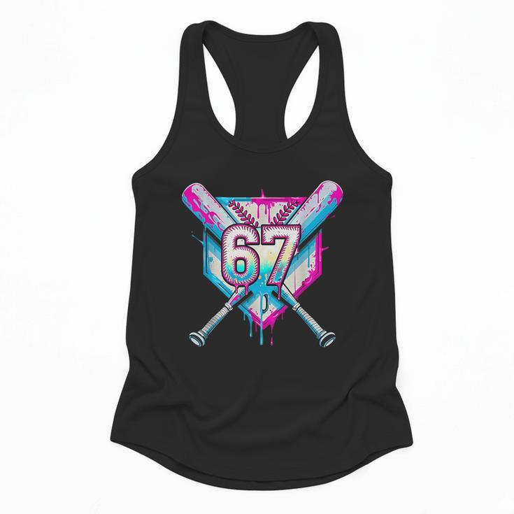 Baseball Dripping 67 Home Plate Six Seven Boy Kids Sports Flowy Tank