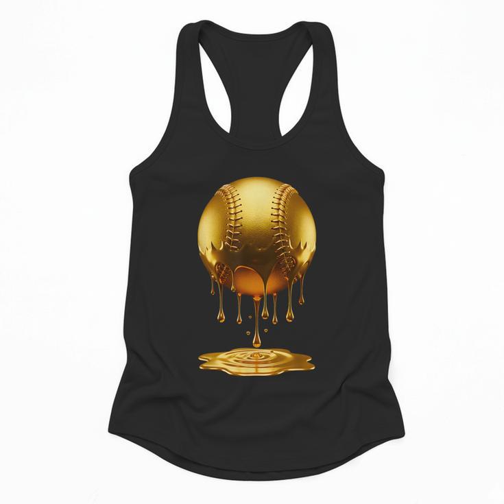 Baseball Dripping Drip Gold Sport Player Coach Baller Flowy Tank