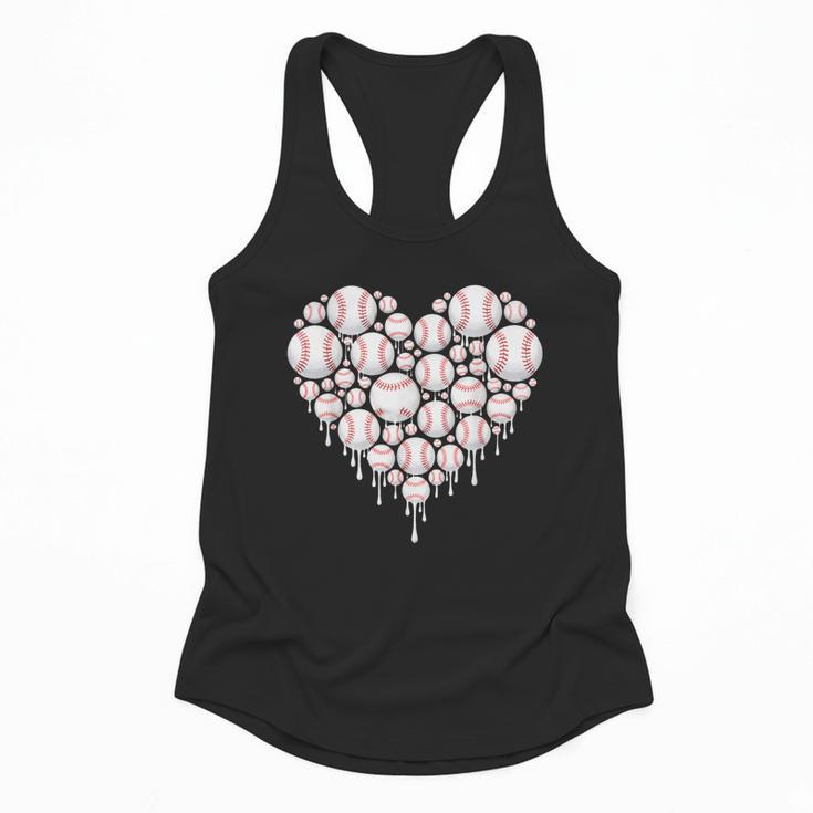 Baseball Heart Drip Valentine's Day Baseball Lover Boys Men Flowy Tank