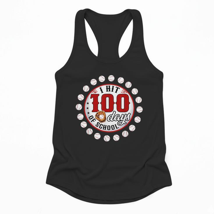 Baseball I Hit 100 Days Of School Baseball Player Kids Boys Flowy Tank