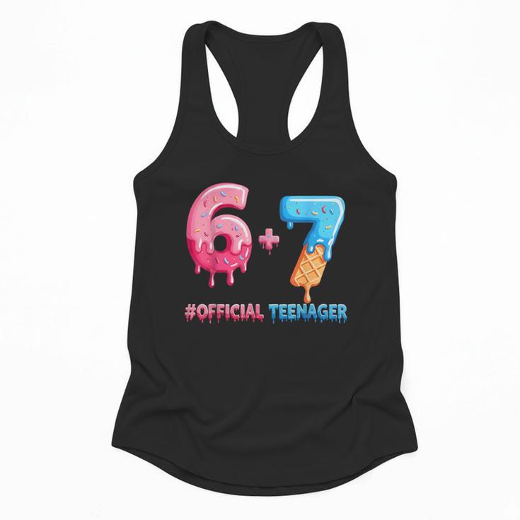 Baseball Ice Cream Drip 67 Official Teenager 13th Birthday Flowy Tank