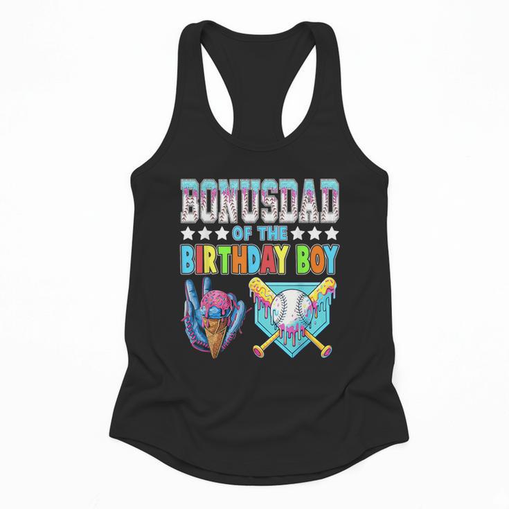 Baseball Ice Cream Drip Bonus Dad Of The Birthday Boy Flowy Tank
