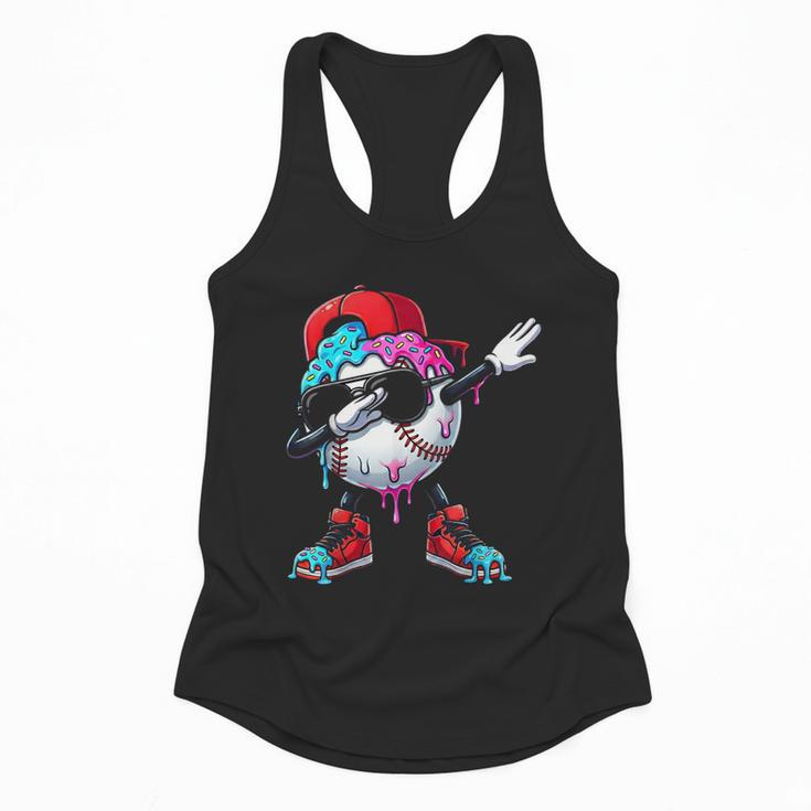 Baseball Ice Cream Drip Dabbing Sports Sprinkles For Boys Flowy Tank