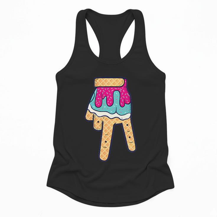 Baseball Ice Cream Drip Home Plate Glove Respect Drip 2 Side Flowy Tank