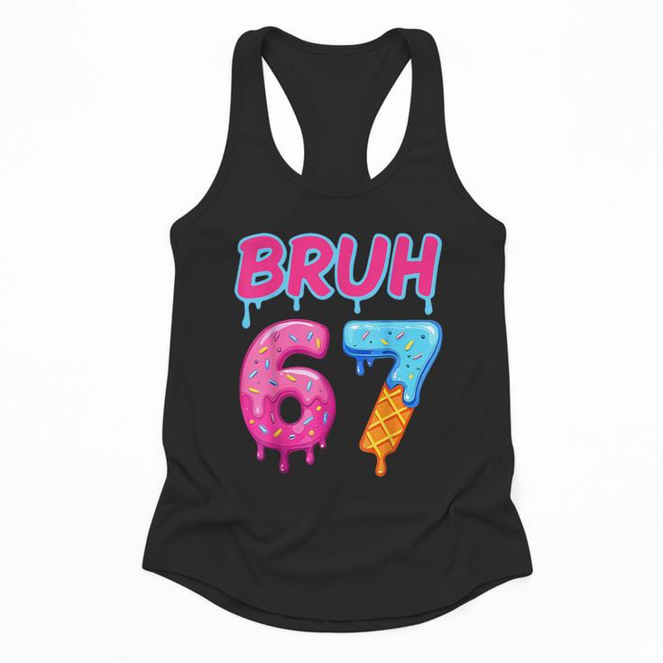 Baseball Ice Cream Drip Number 67 Player Or 67th Birthday Flowy Tank