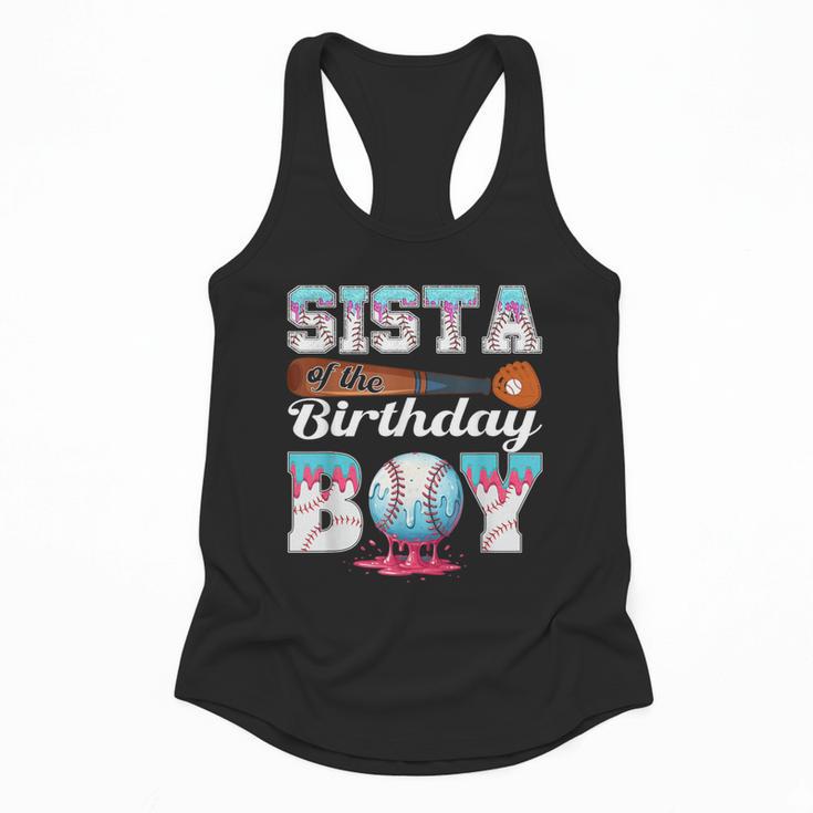 Baseball Ice Cream Drip Sista Of The Birthday Boy Flowy Tank