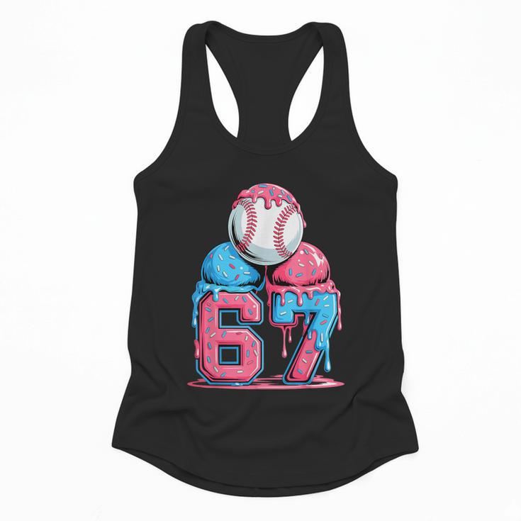 Baseball Ice Cream Drip Six Seven Gen Alpha Meme 67 Flowy Tank